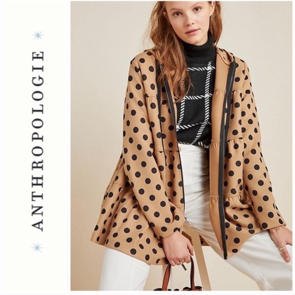 Eva Franco Jackets & Blazers - Anthropologie Eva Franco Maybelle Polka Dot Tiered Coat Small